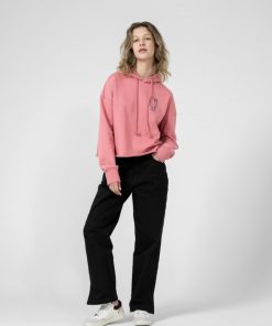 Kobieta OUTHORN Bluzy Oversize | Bluza Oversize Z Kapturem Damska - Rozowa