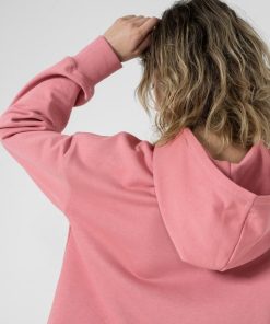 Kobieta OUTHORN Bluzy Oversize | Bluza Oversize Z Kapturem Damska - Rozowa