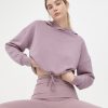 Kobieta OUTHORN Bluzy Z Kapturem | Bluza Oversize Z Wiskoza Damska - Fioletowa