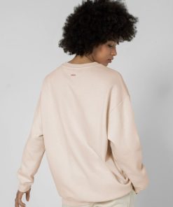 Kobieta OUTHORN Bluzy Oversize | Bluza Oversize Z Haftem Damska - Kremowa