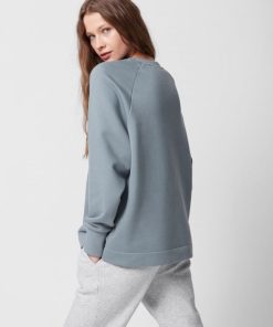 Kobieta OUTHORN | Bluza Oversize Bez Kaptura Damska - Niebieska