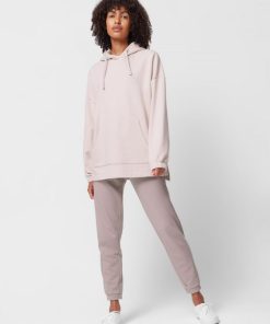 Kobieta OUTHORN Bluzy Z Kapturem | Bluza Oversize Z Kapturem Damska - Rozowa