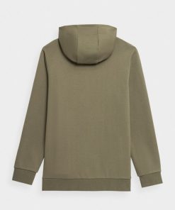 Mezczyzna OUTHORN Bluzy Z Kapturem | Bluza Nierozpinana Z Kapturem Meska - Khaki