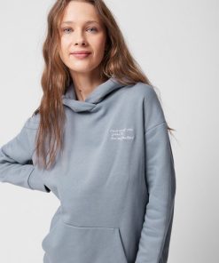 Kobieta OUTHORN Bluzy Oversize | Bluza Oversize Z Kapturem Damska - Niebieska