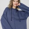 Kobieta OUTHORN Bluzy Oversize | Bluza Oversize Acid Wash Damska - Granatowa