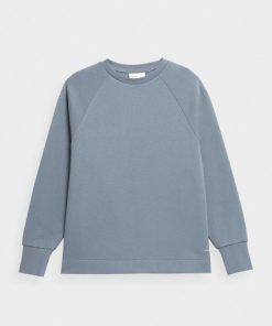 Kobieta OUTHORN | Bluza Oversize Bez Kaptura Damska - Niebieska