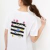 Kobieta OUTHORN Z Krotkim Rekawem | T-Shirt Oversize Z Nadrukiem Damski - Bialy