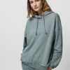 Kobieta OUTHORN Bluzy Z Kapturem | Bluza Oversize Z Kapturem Damska - Morska