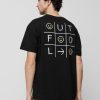 Kobieta OUTHORN Koszulki Oversize | T-Shirt Oversize Z Nadrukiem Meski - Czarny