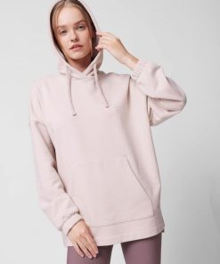 Kobieta OUTHORN Bluzy Z Kapturem | Bluza Oversize Z Kapturem Damska - Rozowa