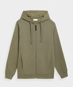 Mezczyzna OUTHORN | Bluza Rozpinana Z Kapturem Meska - Khaki