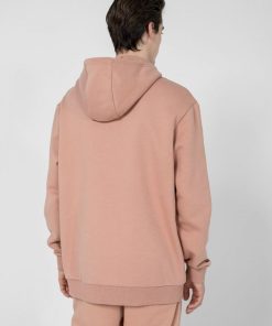 Mezczyzna OUTHORN | Bluza Oversize Z Kapturem Meska - Koralowa