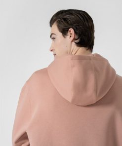 Mezczyzna OUTHORN | Bluza Oversize Z Kapturem Meska - Koralowa