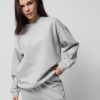 Kobieta OUTHORN Bluzy Oversize | Bluza Oversize Bez Kaptura Damska - Szara