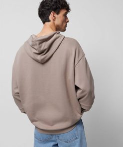 Mezczyzna OUTHORN | Bluza Oversize Z Kapturem Meska - Khaki