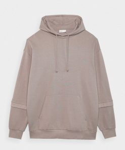 Mezczyzna OUTHORN | Bluza Oversize Z Kapturem Meska - Khaki