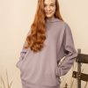 Kobieta OUTHORN Bluzy Oversize | Bluza Oversize Z Kapturem Damska - Fioletowa