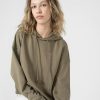 Kobieta OUTHORN Bluzy Oversize | Bluza Oversize Z Kapturem Damska - Oliwkowa