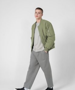 Mezczyzna OUTHORN Kurtki Casual | Kurtka Przejsciowa Bomber Meska - Khaki