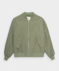 Mezczyzna OUTHORN Kurtki Casual | Kurtka Przejsciowa Bomber Meska - Khaki