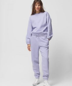 Kobieta OUTHORN Bluzy Oversize | Bluza Oversize Bez Kaptura Damska - Fioletowa