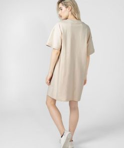 Kobieta OUTHORN Sukienki Midi | Sukienka T-Shirtowa Oversize Midi - Kremowy