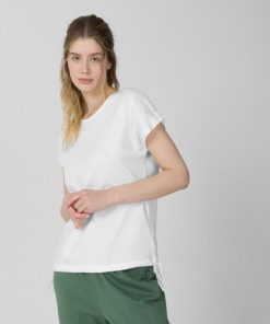 Kobieta OUTHORN Koszulki Oversize | T-Shirt Oversize Damski - Bialy