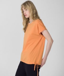 Kobieta OUTHORN Koszulki Oversize | T-Shirt Oversize Damski - Pomaranczowy