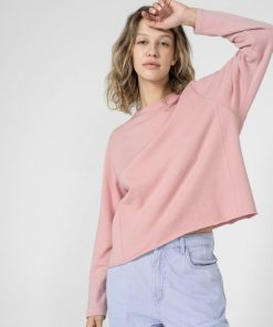 Kobieta OUTHORN Bluzy Oversize | Bluza Nierozpinana Damska - Rozowa