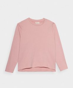 Kobieta OUTHORN Bluzy Oversize | Bluza Nierozpinana Damska - Rozowa