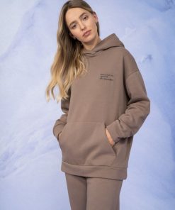 Kobieta OUTHORN Bluzy Z Kapturem | Bluza Oversize Z Kapturem Damska - Brazowa