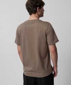 Mezczyzna OUTHORN Z Krotkim Rekawem | T-Shirt Z Nadrukiem Meski - Khaki