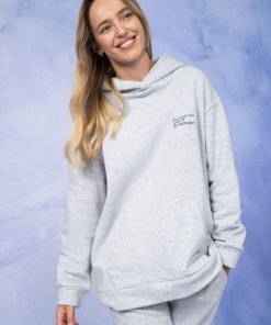 Kobieta OUTHORN Bluzy Z Kapturem | Bluza Oversize Z Kapturem Damska - Szara