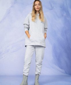 Kobieta OUTHORN Bluzy Z Kapturem | Bluza Oversize Z Kapturem Damska - Szara