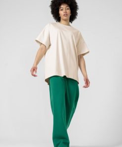 Kobieta OUTHORN Koszulki Oversize | T-Shirt Oversize Z Haftem Damski - Kremowy