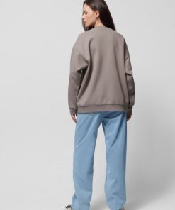 Kobieta OUTHORN Bluzy Oversize | Bluza Oversize Bez Kaptura Damska - Brazowa