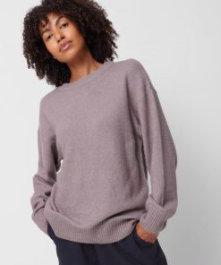 Kobieta OUTHORN | Sweter Oversize Damski - Fioletowy