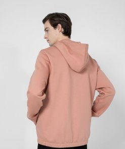 Mezczyzna OUTHORN | Bluza Oversize Z Kapturem Meska - Koralowa