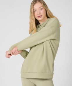 Kobieta OUTHORN Bluzy Z Kapturem | Bluza Oversize Z Kapturem Damska - Zielona