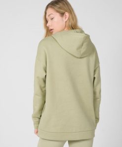 Kobieta OUTHORN Bluzy Z Kapturem | Bluza Oversize Z Kapturem Damska - Zielona