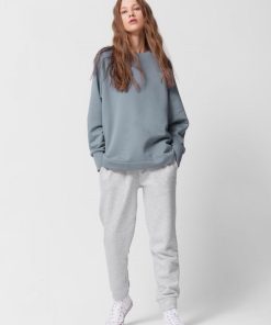 Kobieta OUTHORN Bluzy Oversize | Bluza Oversize Bez Kaptura Damska - Niebieska