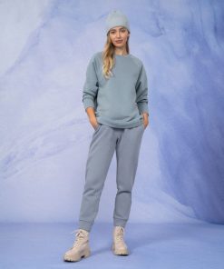 Kobieta OUTHORN Bluzy Bez Kaptura | Bluza Oversize Bez Kaptura Damska - Niebieska