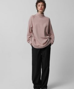 Kobieta OUTHORN Bluzy Oversize | Bluza Oversize Z Golfem Damska - Rozowa