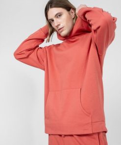 Kobieta OUTHORN Bluzy Oversize | Bluza Oversize Z Kapturem Meska - Czerwona