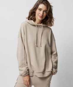 Kobieta OUTHORN Bluzy Oversize | Bluza Oversize Z Kapturem Damska - Bezowa