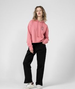 Kobieta OUTHORN Bluzy Z Kapturem | Bluza Oversize Z Kapturem Damska - Rozowa