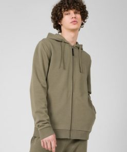 Mezczyzna OUTHORN | Bluza Rozpinana Z Kapturem Meska - Khaki