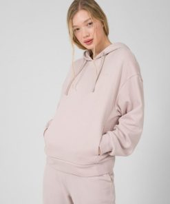 Kobieta OUTHORN Bluzy Z Kapturem | Bluza Oversize Z Kapturem Damska - Rozowa