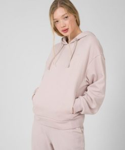 Kobieta OUTHORN Bluzy Oversize | Bluza Oversize Z Kapturem Damska - Rozowa