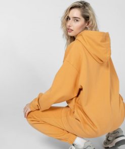 Kobieta OUTHORN Bluzy Oversize | Bluza Oversize Z Kapturem Damska - Zolta